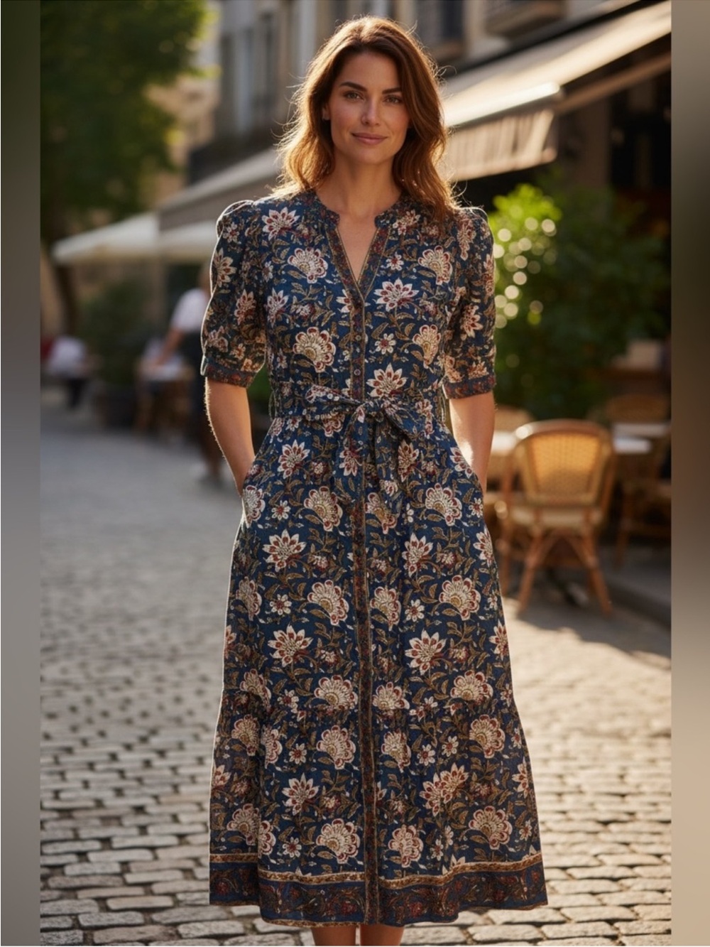 Lola Australia- boho dress, 100% cotton. Size Medium
